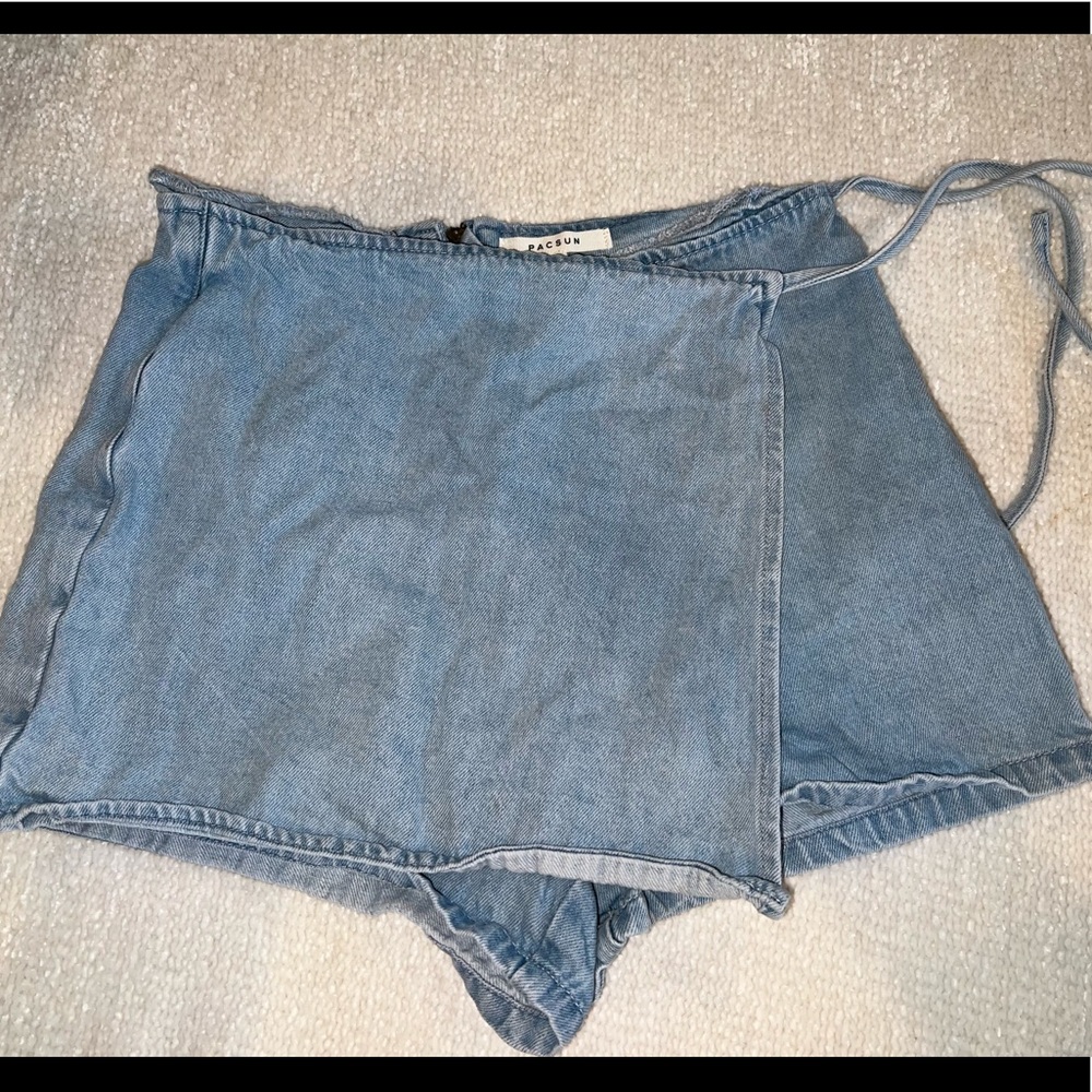 PacSun denim wrap skirt size 27